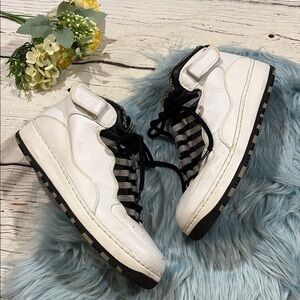 Jordan Fusion 10 Cement 2010 Lace Up White Basketball Sneakers